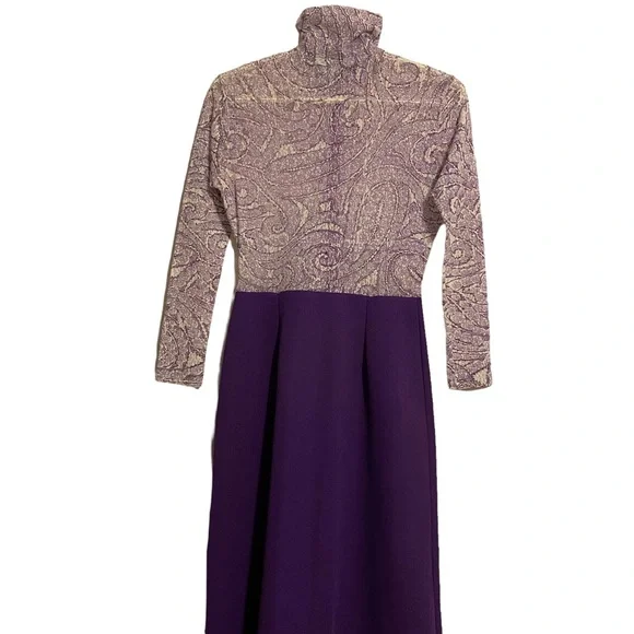 70s Vintage Purple Hippie Dress - Picture 9 of 11